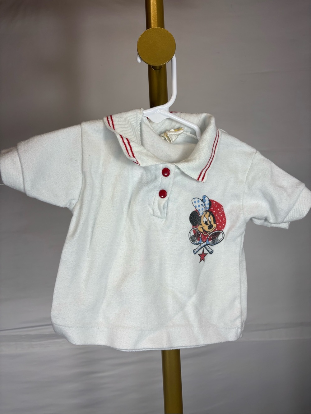 Vintage Disney Minnie Mouse Tennis Polo Shirt Size 2T